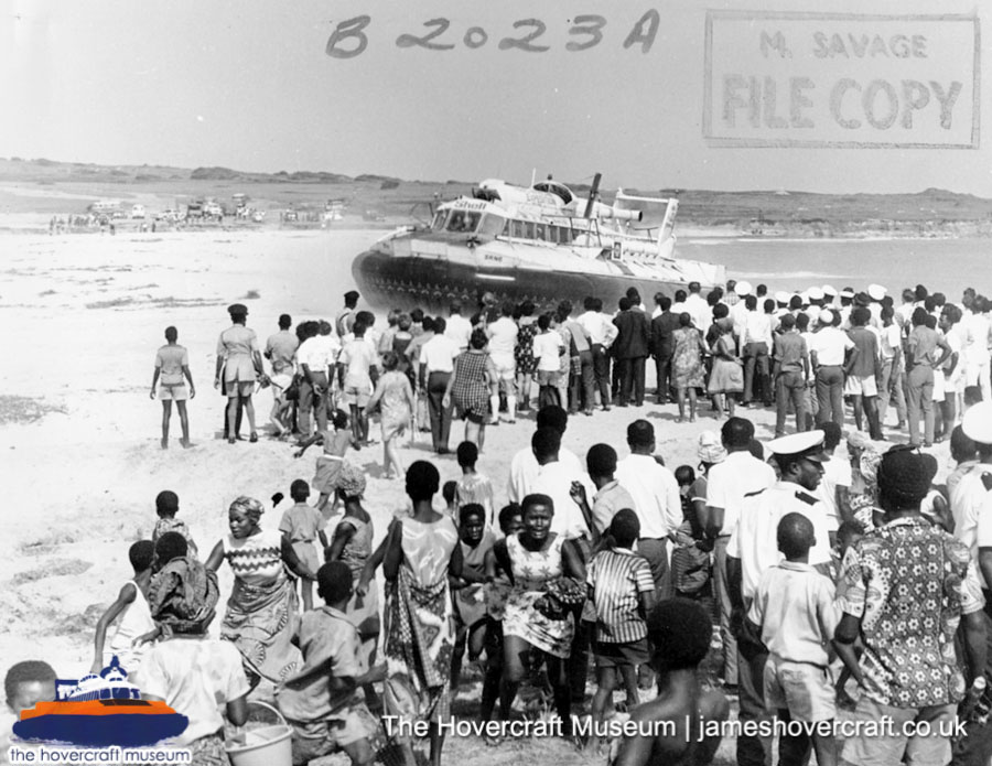 SRN6 - trans-African adventure -  (credit: The Hovercraft Museum Trust).